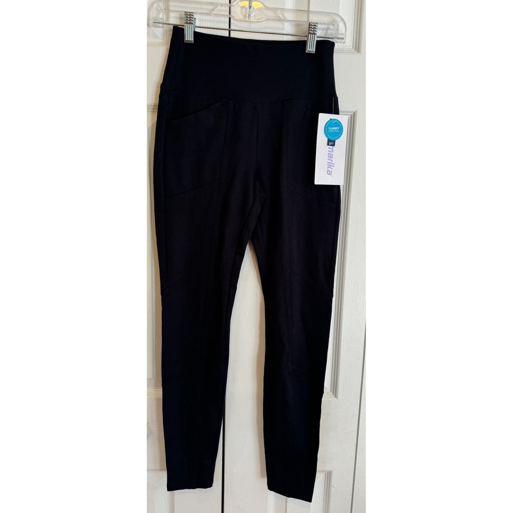 Marika Shape Enhancing Black Leggings Tummy Control 27" Length Women's Sz Small